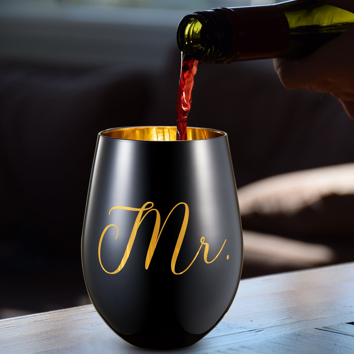 Mr and Mrs Wine Glasses Gifts- Cool Engagement Gifts, Wedding Gifts For Couples, Bride and Groom, His and Hers- Bridal Shower Gifts For Bride To Be