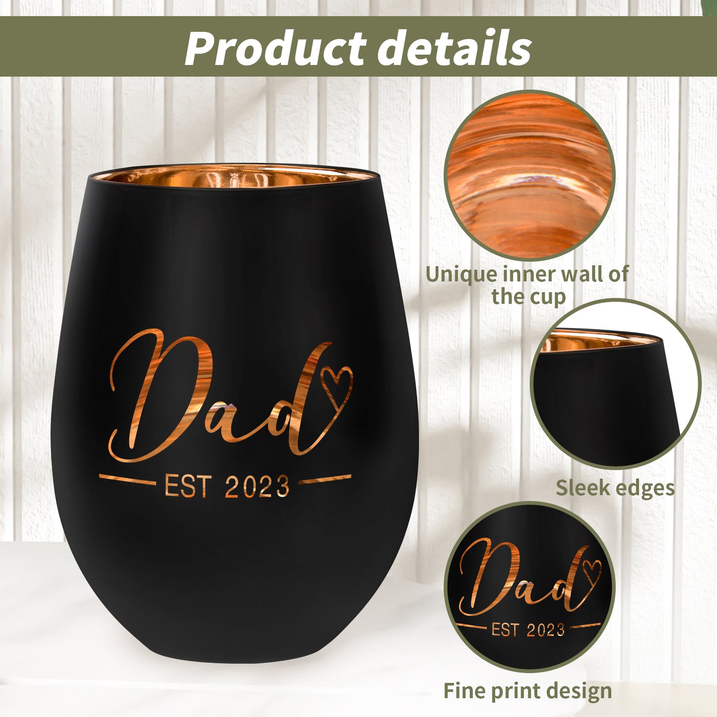 New Parents Gifts For Couples - Pregnancy Gifts For First Time Parents EST 2023 - Gender Reveal Gifts - Mom and Dad Wine Glasses Gifts