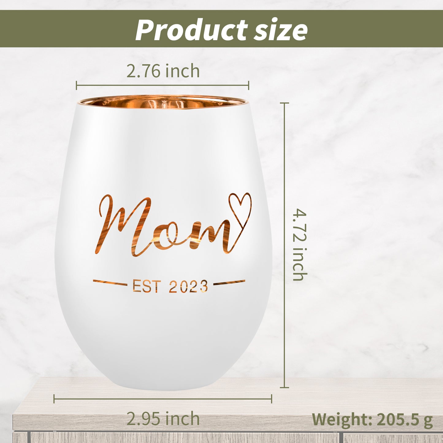 New Parents Gifts For Couples - Pregnancy Gifts For First Time Parents EST 2023 - Gender Reveal Gifts - Mom and Dad Wine Glasses Gifts